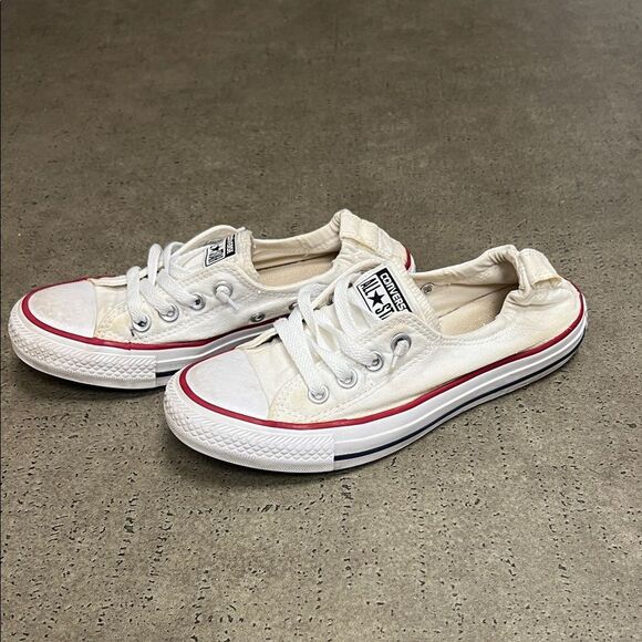 Converse Kids Cream and Red Sneakers - Picture 4 of 8